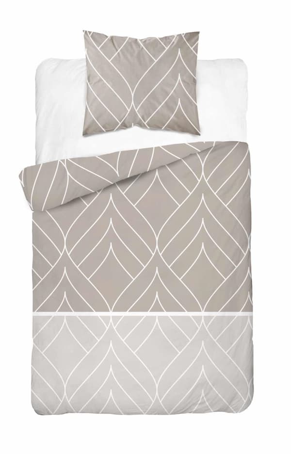 Flannel Sengetøj 140x200 Mosaic Beige
