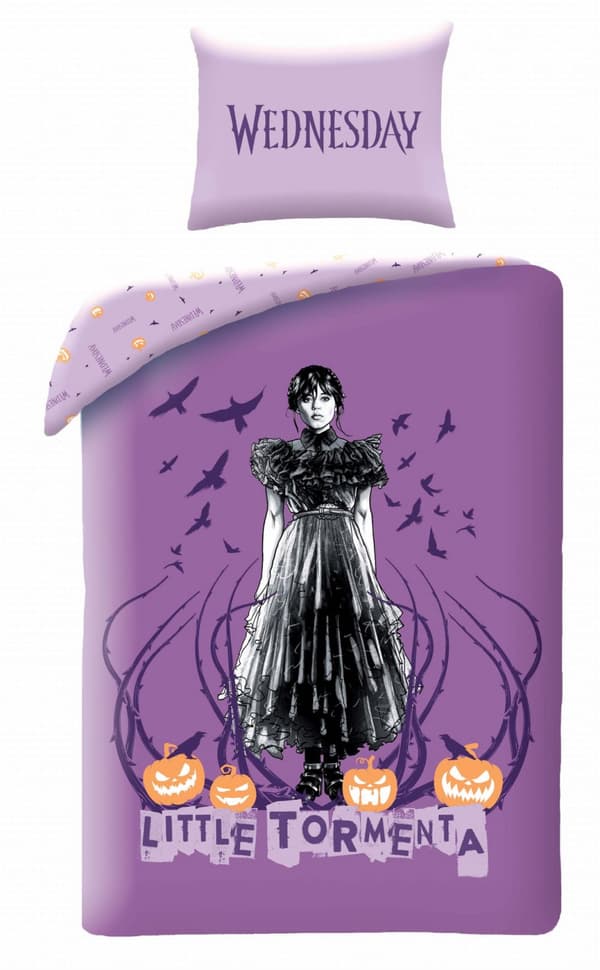 Bomullssängkläder 140x200 Wednesday Addams HIT Familjen Addams