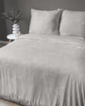 Miniatyrbillede 4 af 8: Satin Sengetøj 160x200 Blomster Beige