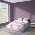 Miniatyrbild 3 av 5: Sängkläder 220x200 Satin Microfiber Blommor Vit Rosa