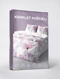 Miniatyrbild 5 av 5: Sängkläder 220x200 Satin Microfiber Blommor Vit Rosa