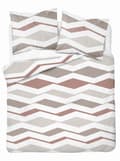 Miniatyrbild 1 av 5: Sängkläder 220x200 Satin Microfiber Geometrisk Beige