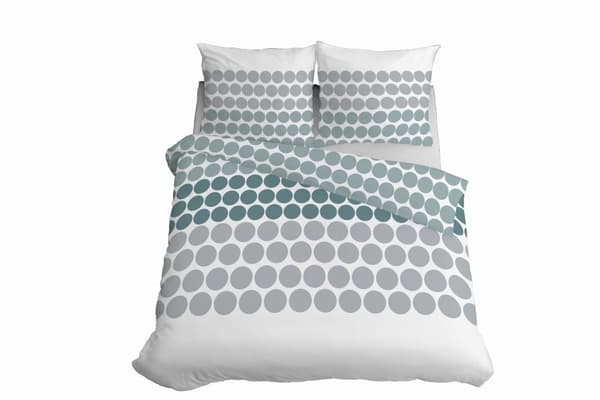 Sängkläder 220x200 Satin Microfiber Dots Grågrön