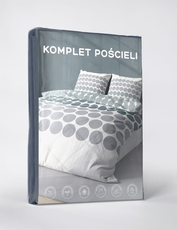 Sängkläder 220x200 Satin Microfiber Dots Grågrön