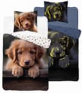 Miniatyrbild 1 av 6: Sängkläder som lyser i mörkret 160x200 Brun hund