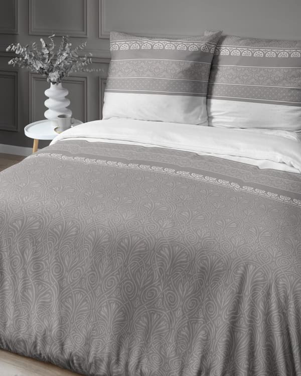 Sängkläder Satin 180x200 Ornament Beige