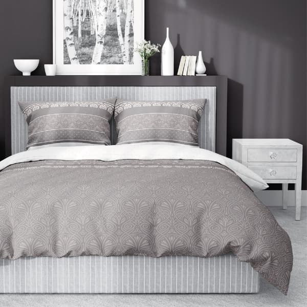 Sängkläder Satin 180x200 Ornament Beige
