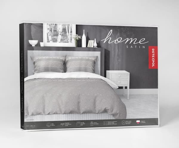 Sängkläder Satin 180x200 Ornament Beige