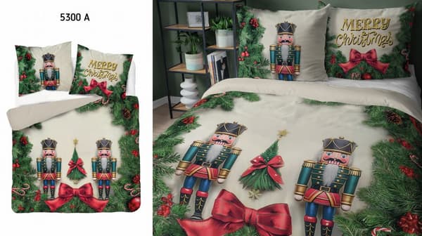 Julsängkläder 160x200 Nötknäppare Jul Holland GOD JUL