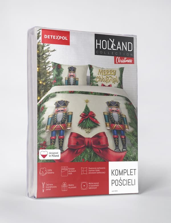 Julsängkläder 220x200 Nötknäppare Jul Holland GOD JUL