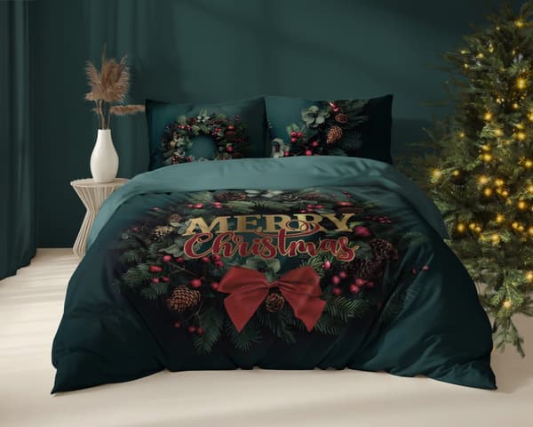 Julesengetøj 160x200 Juledekoration Holland GLÆDELIG JUL