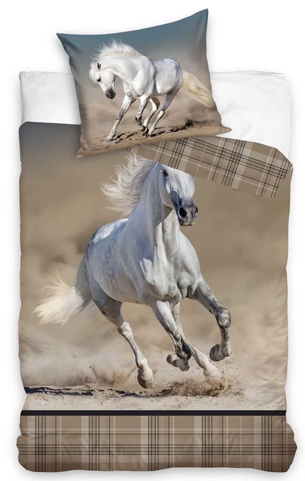 Bomullssängkläder 160x200 White Horse Bomull
