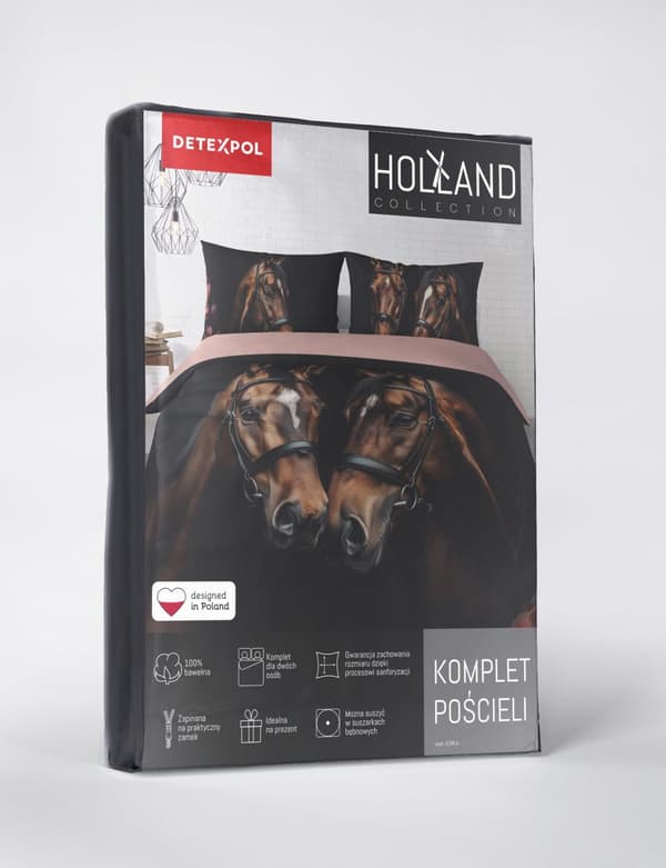 Puuvillainen vuodevaate Hevoset 160x200 Holland Natura