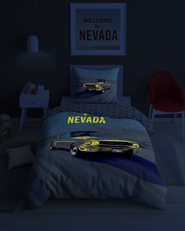 Pimeässä hohtava vuodevaate 140x200 Tervetuloa Nevadaan
