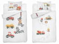 Pikkukuva 2 / 4: Vauvan vuodevaatteet 90x120 Kaivinkone Construction COTTON