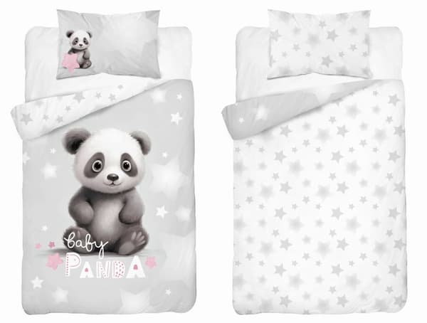 Babysängkläder 90x120 Panda Bear BOMULL