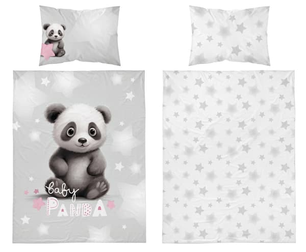 Babysängkläder 90x120 Panda Bear BOMULL