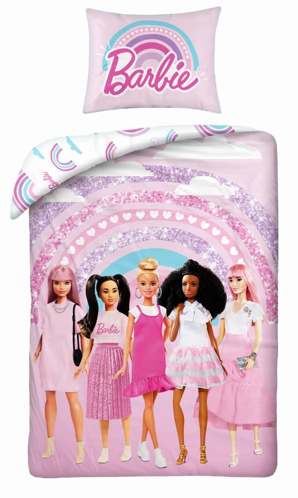 Barnsängkläder 140X200 Barbie och vänner mikrofiber