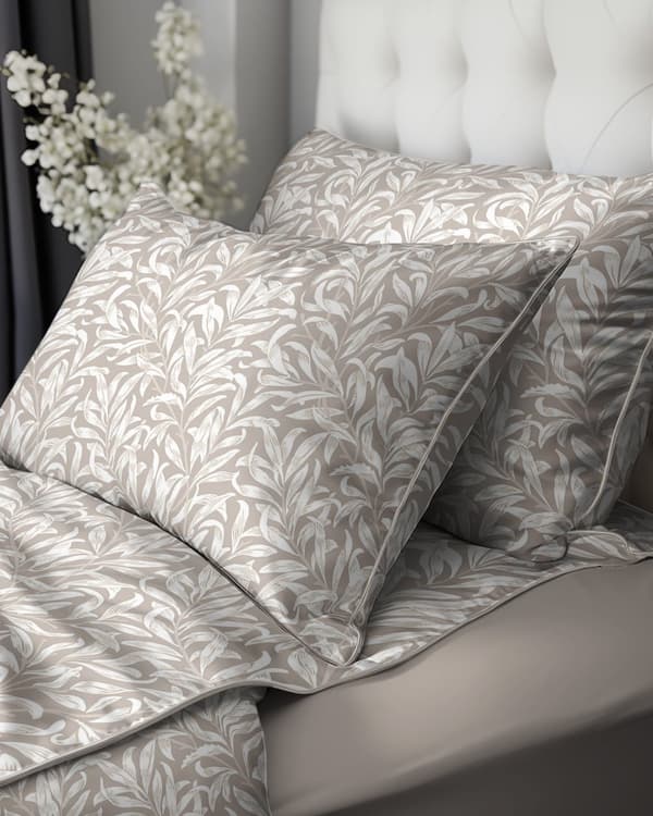 Pussilakana 160x200 La Perkale Perkal terereillä Kukkakuvioinen niittybeige Premium Cotton