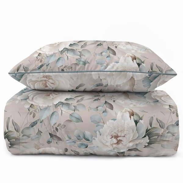 Vuodevaate 160x200 La Perkale beigen ja sinisen sävyissä Premium Cotton