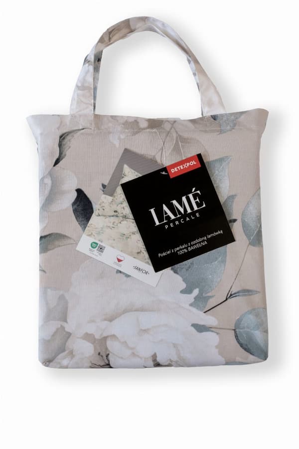 Vuodevaate 160x200 La Perkale beigen ja sinisen sävyissä Premium Cotton