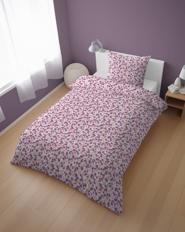 Barnsängkläder 140x200 Fjärilar i rosa blommor XOXO Dreams