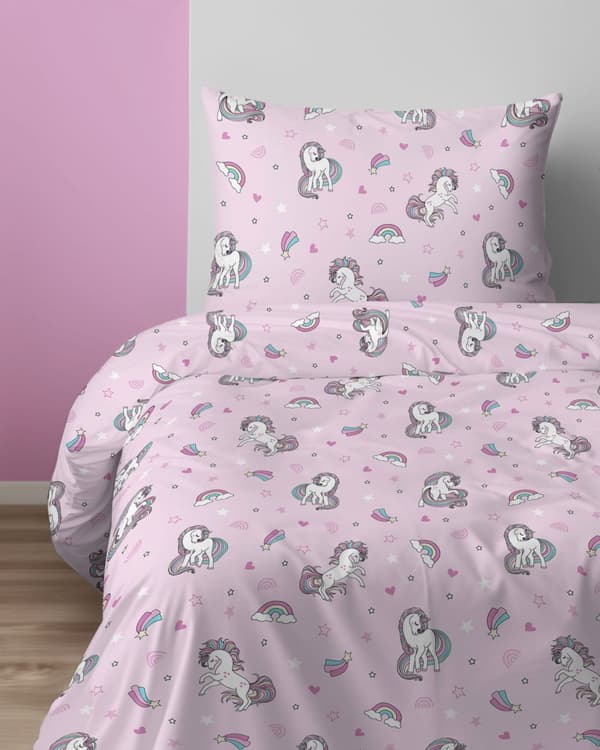 Barnsängkläder 160x200 Enhörning Enhörning XOXO Dreams