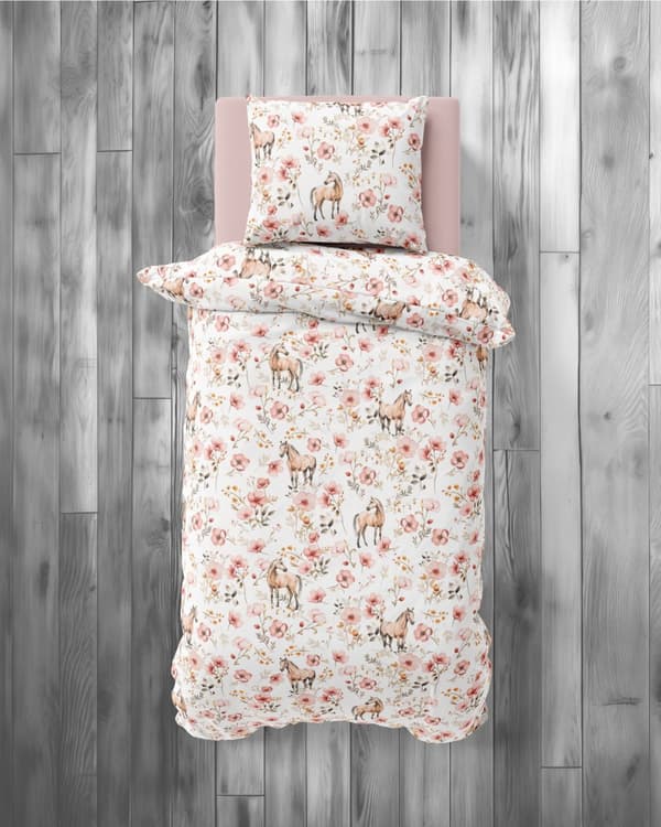 Barnsängkläder 160x200 Blomäng XOXO Dreams
