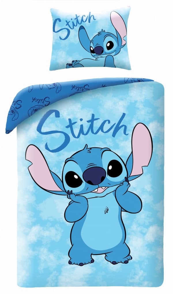 Bomullssängkläder 140x200 Lilo and Stitch Barn blå