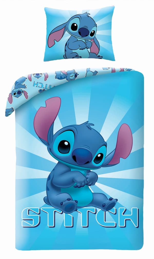 Bomullssängkläder 140x200 Lilo and Stitch Barn blå