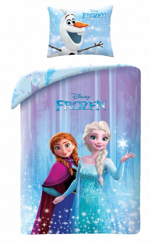Bomullssängkläder 140x200 FROST Elsa och Anna