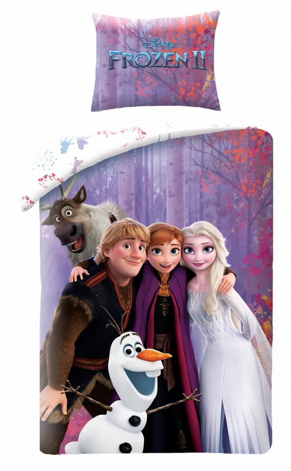 Bomullssängkläder 140x200 FROST Elsa och Anna