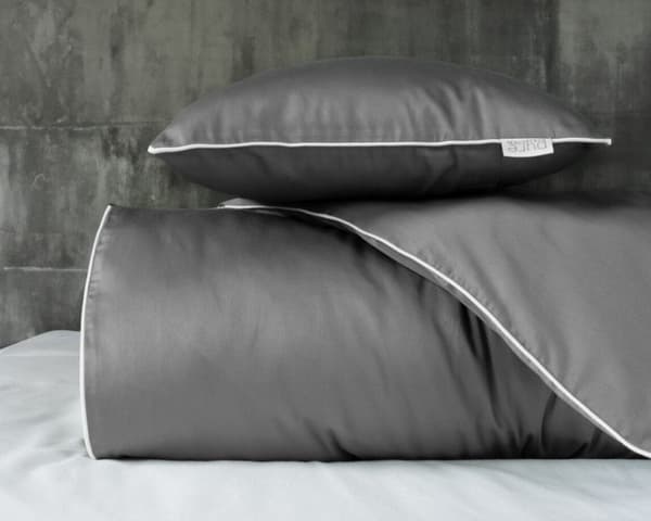 Puhdas puuvilla Makosatin -vuodevaatteet 180x200 harmaa premium