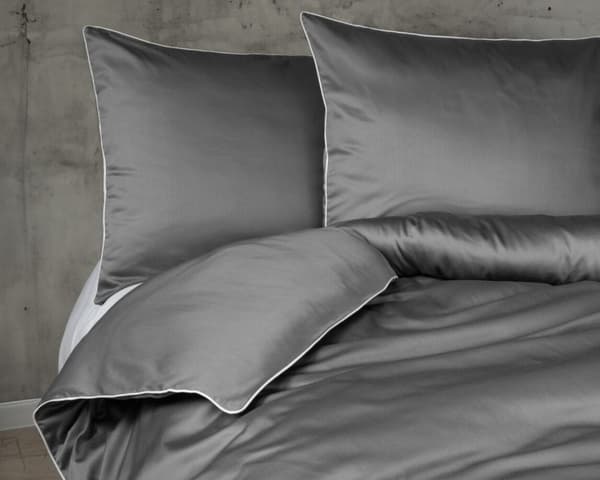 Puhdas puuvilla Makosatin -vuodevaatteet 180x200 harmaa premium