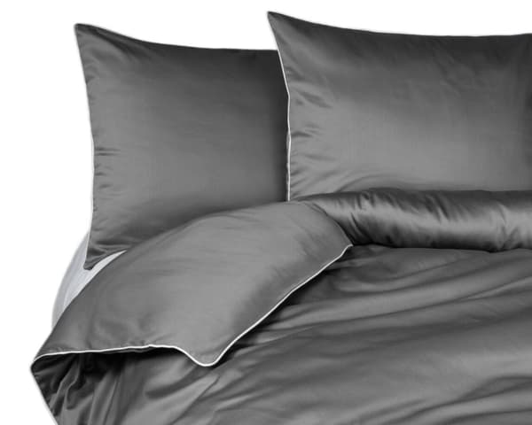 Puhdas puuvilla Makosatin -vuodevaatteet 180x200 harmaa premium