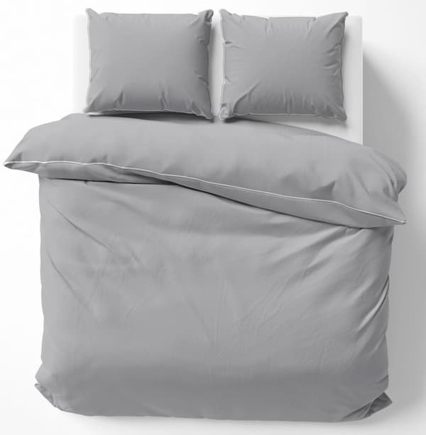 Ren bomull Makosatin sängkläder 220x200 ljusgrå premium