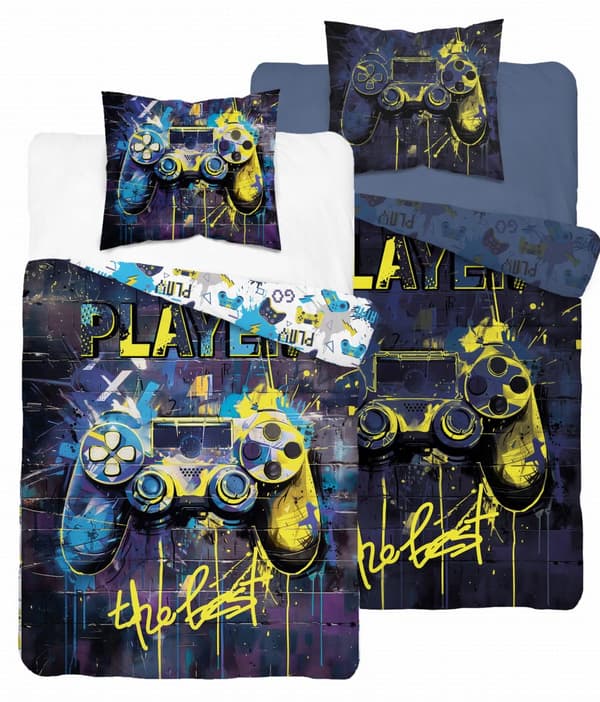Sängkläder Glow in the Dark 140x200 Gamer Pad för konsolspel