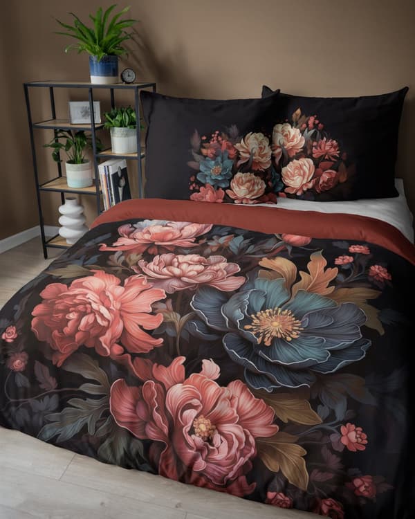 Hollandsk sengetøj 160x200 Blomster Farverige Holland Premium