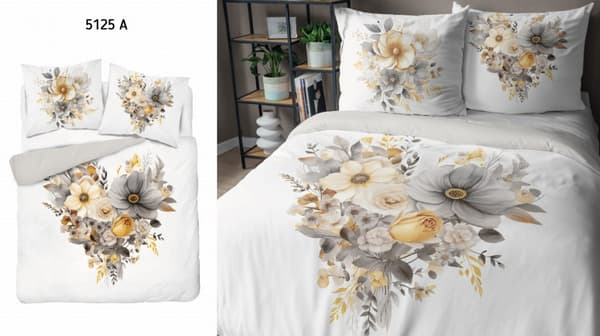 Holländskt sängkläder 160x200 blommor Färgglatt holländskt hjärta i blommor