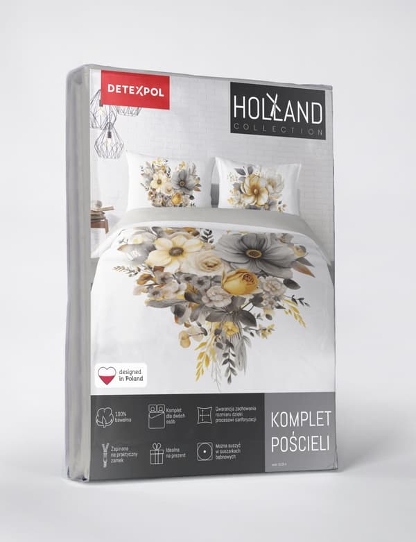Holländskt sängkläder 160x200 blommor Färgglatt holländskt hjärta i blommor