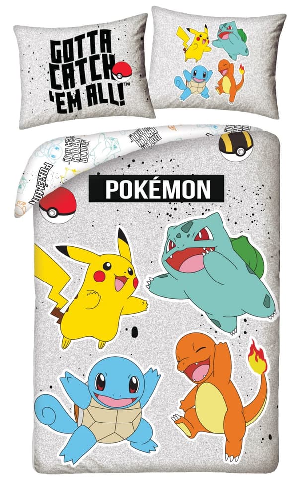 Barnsängkläder 140X200 Pokemon Pikachu Originallicensierad Mikrofiber