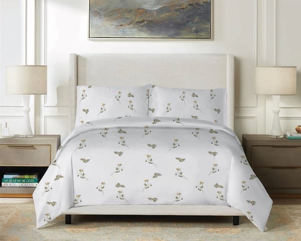 Satinsängkläder 160x200 EXKLUSIV Ljusblommig