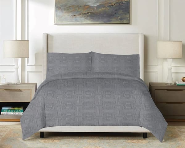 Satin Sengetøj 160x200 EKSKLUSIV Askegrå
