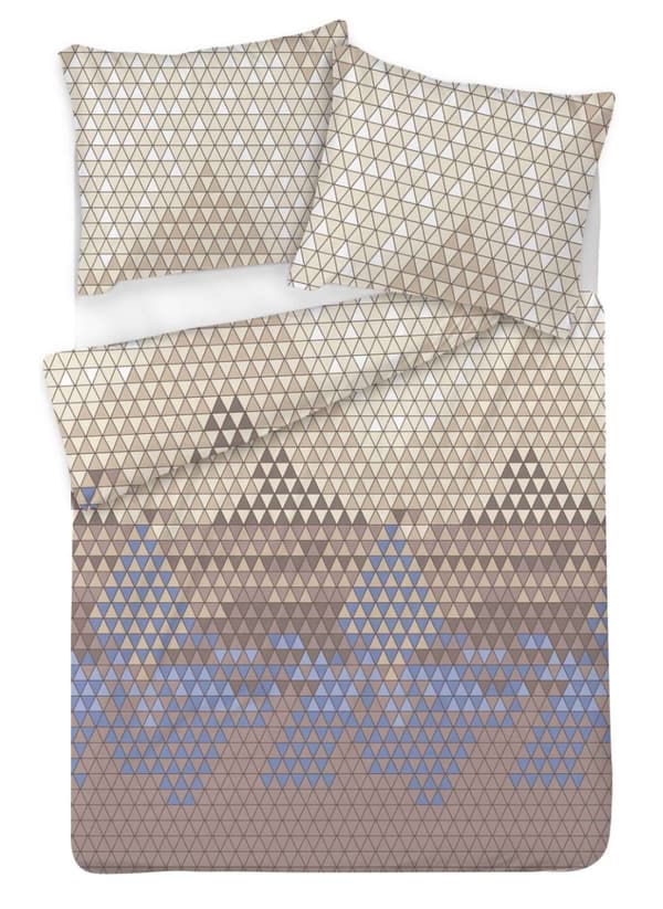 Satiinivuodevaatteet 220x200 EXCLUSIVE Geometrinen beigen sävyissä Kevät