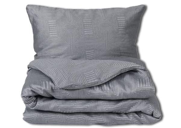 Satin Sengetøj 220x200 EKSKLUSIV Askegrå