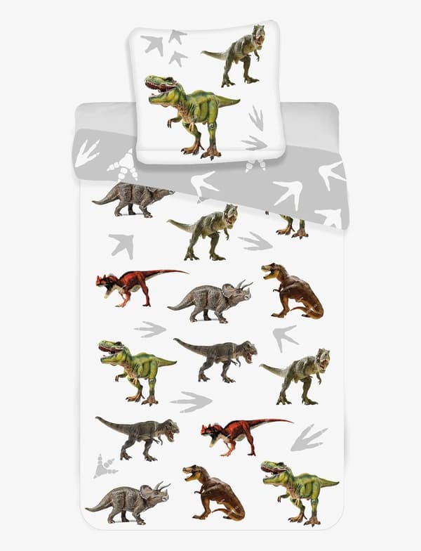 Barnsängkläder 140x200 Färgglada Dinosaurier Drömmar Dinosaurier