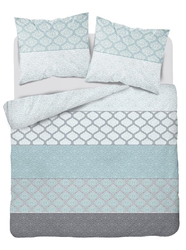 Flannel Sengetøj 220x200 Ornament Mint