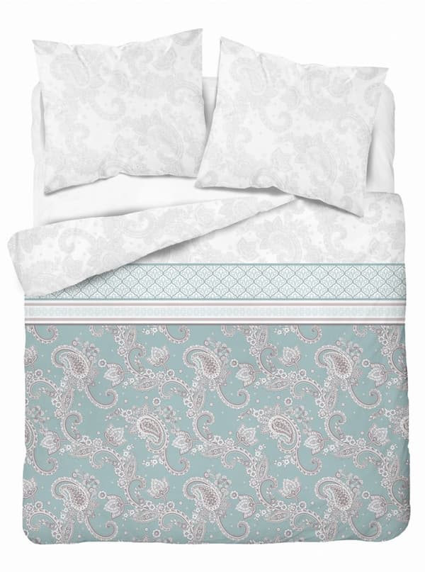Flannel Sengetøj 220x200 Turkis Mint Lys