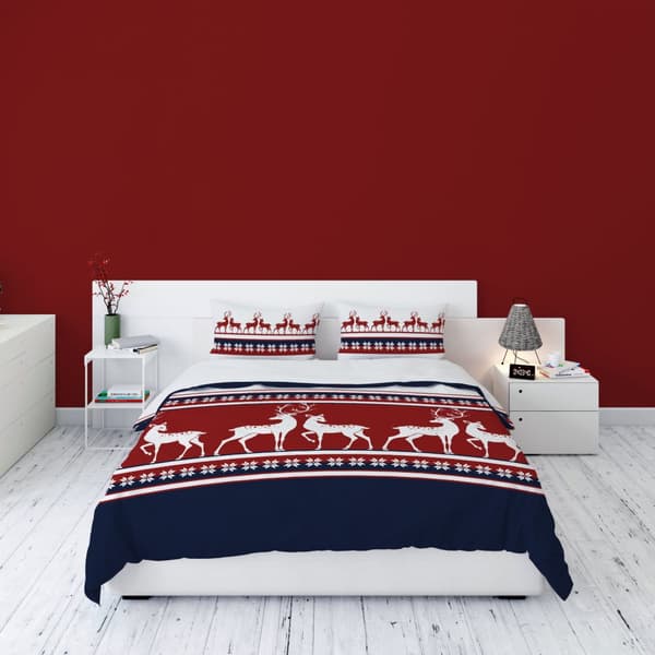 Flannel sengetøj 220x200 JULENEDYR