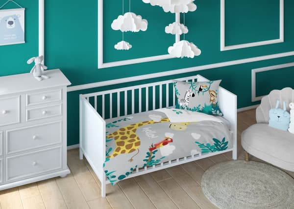 Babysängkläder 90x120 Dino COTTON